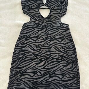 Zebra Print Cutout Dress